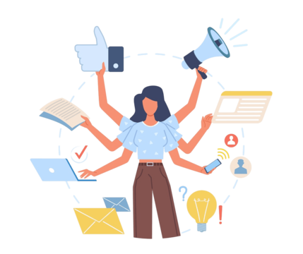 pngtree multitasking woman versatile lady effectively png image 5978710