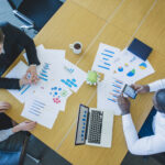 business scene top view